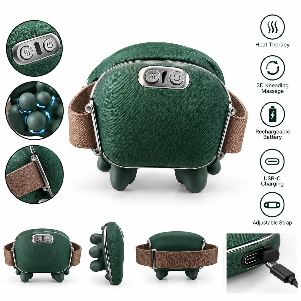Portable, Bionic Heated Neck and Back Massager